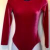 GK ELITE LgSlv LADIES SMALL BERRY VELVET GYMNASTICS DANCE CHEER LEOTARD AS NWT! - Image 3