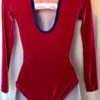 GK ELITE LgSlv LADIES SMALL BERRY VELVET GYMNASTICS DANCE CHEER LEOTARD AS NWT! - Image 4