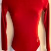GK LgSLV LADIES SMALL CLASSIC SOLID RICH RED VELVET GYMNASTS DANCE LEOTARD Sz AS