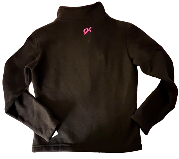 GK BLACK FLEECE ICE SKATE PULLOVER ADULT SMALL CONTRAST PINK VELVET COLLAR SZ S - Image 8