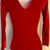 GK LgSLV LADIES SMALL CLASSIC SOLID RICH RED VELVET GYMNASTS DANCE LEOTARD Sz AS - Image 5