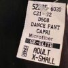GK ELITE DANCE JAZZ LADIES X-SMALL BLACK MICROFIBER CUFFED CAPRI PANTS SZ XS NWT - Image 9