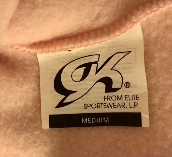 GK ICE SKATE JACKET ADULT MEDIUM PINK FLEECE VELVET TRIM CROP ZIP SZ M NWT! - Image 8