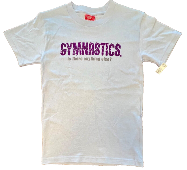 THE AUSSIE T CO. PURPLE GK â€œGYMNASTICSâ€¦â€ LADIES SMALL SSLV BLUE COTTON T-SHIRT S - Image 5