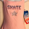 GK CAMISOLE TOP CHILD SMALL PINK COTTON METAL JA â€œSKATEâ€ GRAPHICS Sz CS NWT!