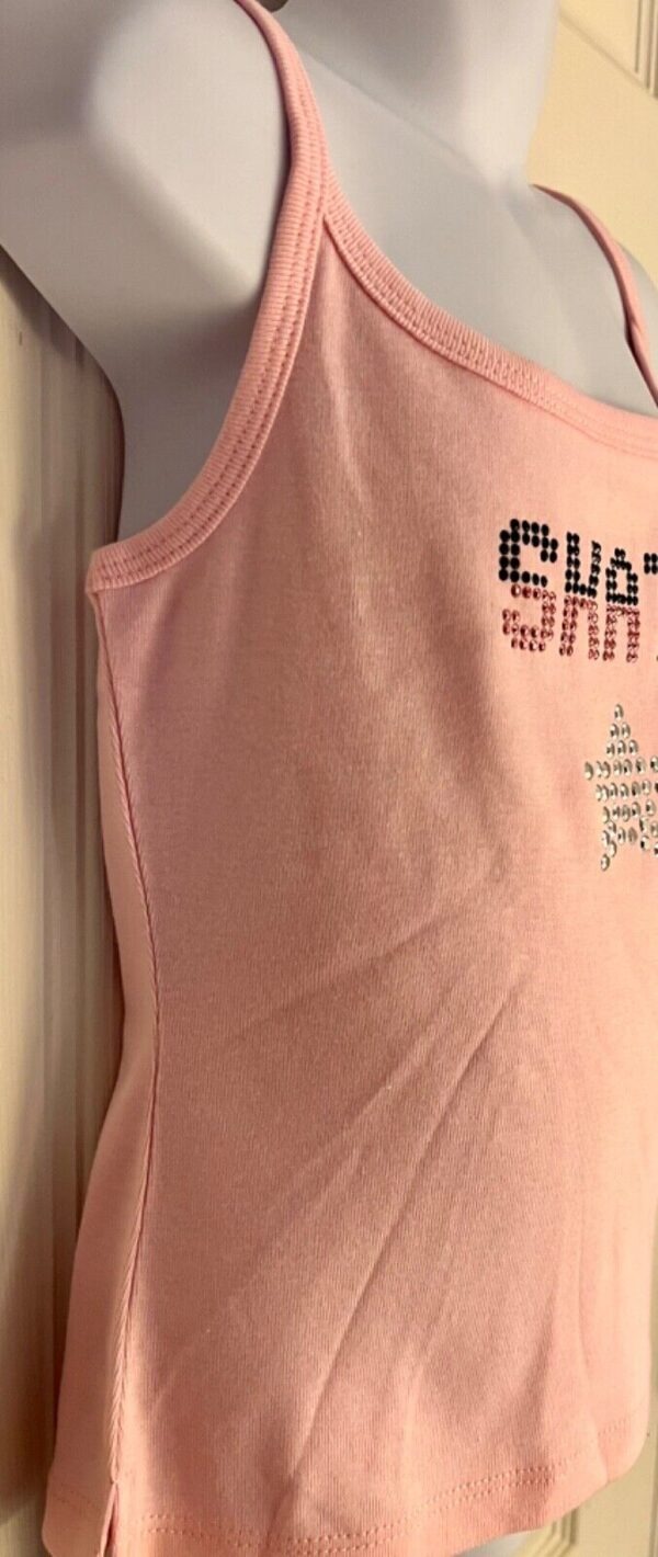 GK CAMISOLE TOP CHILD SMALL PINK COTTON METAL JA â€œSKATEâ€ GRAPHICS Sz CS NWT! - Image 3