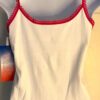 GK CAMI PJ TOP ADULT LARGE GYMNASTICS GRAPIC WHITE COTTON PINK LACE STRAP Sz AL - Image 7