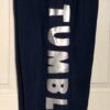GK GRAPHIC SWEATPANTS ADULT LARGE NAVY SILVER METALLIC TUMBLE COTTON BLEND Sz L - Image 5
