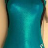GK Elite Seaglass Sparkle Black Velvet Gymnastic Leotard Size AS