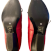 HOBBS UK Women's Shoes Court Size EUR 38 US  RED LEATHER BLACK PATENT TRIM EUC! - Image 2