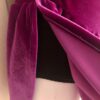 GK FIGURE SKATE GRAPE VELVET ADULT SMALL SLVLS BLACK FOIL RACERBACK DRESS AS - Image 4