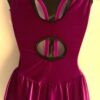 GK FIGURE SKATE GRAPE VELVET ADULT SMALL SLVLS BLACK FOIL RACERBACK DRESS AS - Image 5
