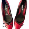 HOBBS UK Women's Shoes Court Size EUR 38 US  RED LEATHER BLACK PATENT TRIM EUC! - Image 3