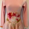 GK LgSLV PINK VELVET ICE SKATE ADULT X-SMALL TIE-DYE STRETCH PRINT DRESS Sz AXS
