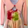 GK LgSLV PINK VELVET ICE SKATE ADULT X-SMALL TIE-DYE STRETCH PRINT DRESS Sz AXS - Image 6