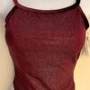 GK DANCE JAZZ LADIES SMALL WINE TWILIGHT X-BACK VELEVT STRAPS CAMISOLE TOP Sz AS