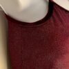 GK DANCE JAZZ LADIES SMALL WINE TWILIGHT X-BACK VELEVT STRAPS CAMISOLE TOP Sz AS - Image 3