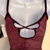 GK DANCE JAZZ LADIES SMALL WINE TWILIGHT X-BACK VELEVT STRAPS CAMISOLE TOP Sz AS - Image 5