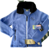 AVALANCHE "CHEER"  GIRLS SMALL OCEAN BLUE FLEECE BLACK FAUX FUR COLLAR JACKET S - Image 4