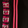 GK "CHEER" GRAPHIC GIRLS SMALL BLACK COTTON/SPANDEX PINK TRIM FOLD WAIST Sz CS - Image 6