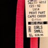 GK "CHEER" GRAPHIC GIRLS SMALL BLACK COTTON/SPANDEX PINK TRIM FOLD WAIST Sz CS - Image 8
