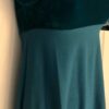 GK GREEN VELVET FIGURE SKATE LADIES SMALL SLVLS CREPE EMPIRE SLIP DRESS Sz AS - Image 2