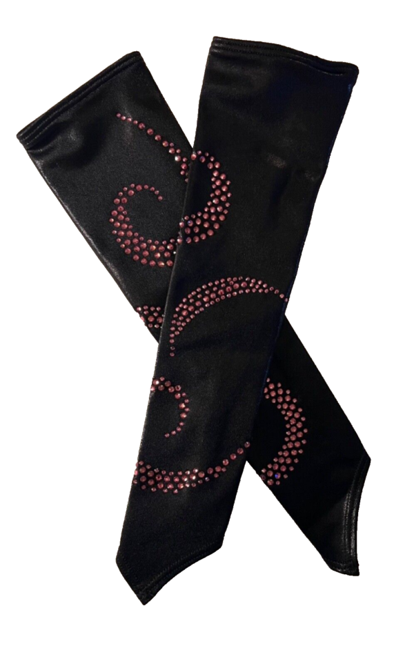 GK DANCE ADULT SMALL BLACK MYSTIQUE PINK JA PAIR GAUNTLETS DANCE Sz AS NWT - Image 3