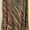 COLDWATER CREEK LADIES SMALL BROWN BLACK SHEER PLEATS MIDI SKIRT  Sz S (6-8) EUC