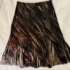 COLDWATER CREEK LADIES SMALL BROWN BLACK SHEER PLEATS MIDI SKIRT  Sz S (6-8) EUC - Image 2