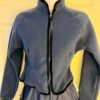 GK ICE SKATE FITTED JACKET UNISEX ADULT X-SMALL NAVY FLEECE VELVET TRIM ZIP XS