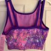 GK JAZZ DANCE CHEER ADULT MEDIUM PURPLE PINK TIE DYE FOIL PRINT TANK CROP TOP M - Image 7
