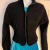 GK FITTED ICE SKATE JACKET ADULT SMALL BLACK FLEECE VELVET TRIM ZIP ACTIVE SZ S