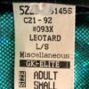 GK LgS LADIES SMALL BLACK VELVET GREEN FOIL GYMNASTICS DANCE LEOTARD AS NWT! - Image 4