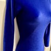 GK LgSLV LADIES SMALL CLASSIC SOLID BLUE VELVET GYMNASTS DANCE LEOTARD Sz AS - Image 2