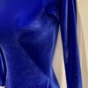 GK LgSLV LADIES SMALL CLASSIC SOLID BLUE VELVET GYMNASTS DANCE LEOTARD Sz AS - Image 3