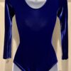 GK LgSLV LADIES SMALL CLASSIC SOLID BLUE VELVET GYMNASTS DANCE LEOTARD Sz AS - Image 4