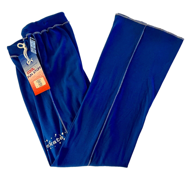 GK â€œSKATEâ€ GRAPHIC ADULT MEDIUM BLUE COTTON DRAWSTRING ATHLETIC LOUNGE PANTS M - Image 4