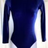 GK LgSLV LADIES SMALL CLASSIC SOLID BLUE VELVET GYMNASTS DANCE LEOTARD Sz AS - Image 8