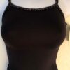 GK DANCE TOP ADULT LARGE MICROFIBER BLACK CAMI FOIL DANCE CHEER JAZZ GYM SIZE AL