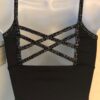 GK DANCE TOP ADULT LARGE MICROFIBER BLACK CAMI FOIL DANCE CHEER JAZZ GYM SIZE AL - Image 3