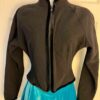 GK ICE SKATE ADULT SMALL BLACK FLEECE VELVET EYELET EMBROIDERED ZIP JACKET SZ S