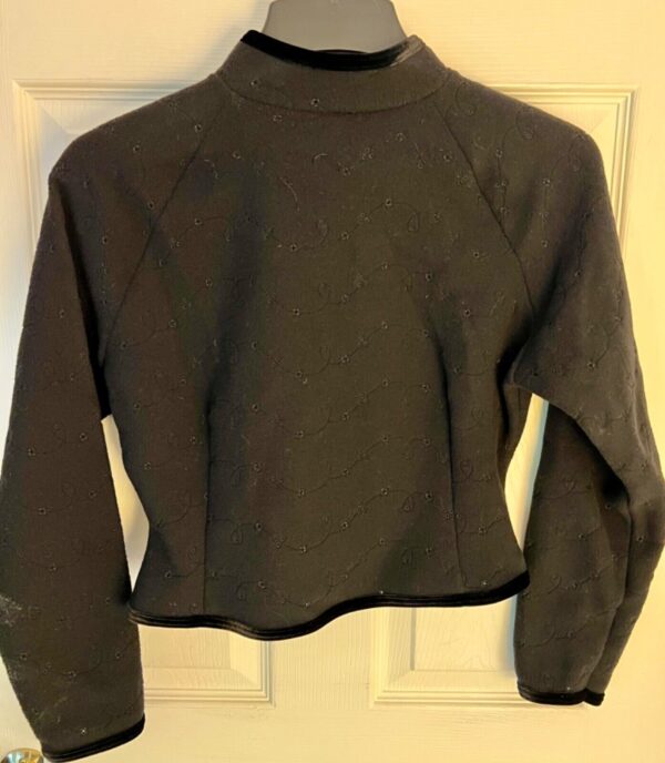 GK ICE SKATE ADULT SMALL BLACK FLEECE VELVET EYELET EMBROIDERED ZIP JACKET SZ S - Image 7