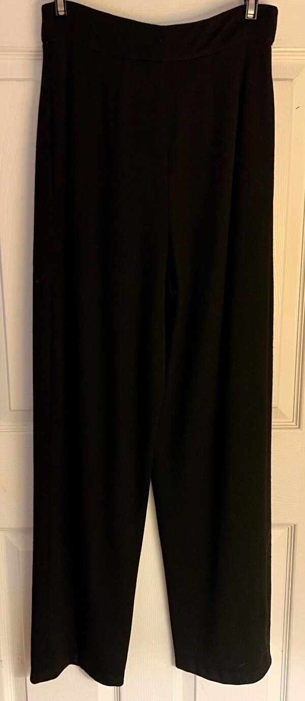 ANNE KLEIN II WOMEN'S 8 (32x30) BLACK WOOL HIGH WAIST STRAIGHT LEG DRESS PANTS - Image 4