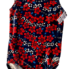 GK GREEN CHILD X-SMALL NAVY RED FLORAL PRINT VELVET GYMNASTDANCE TANK LEOTARD XS - Image 8