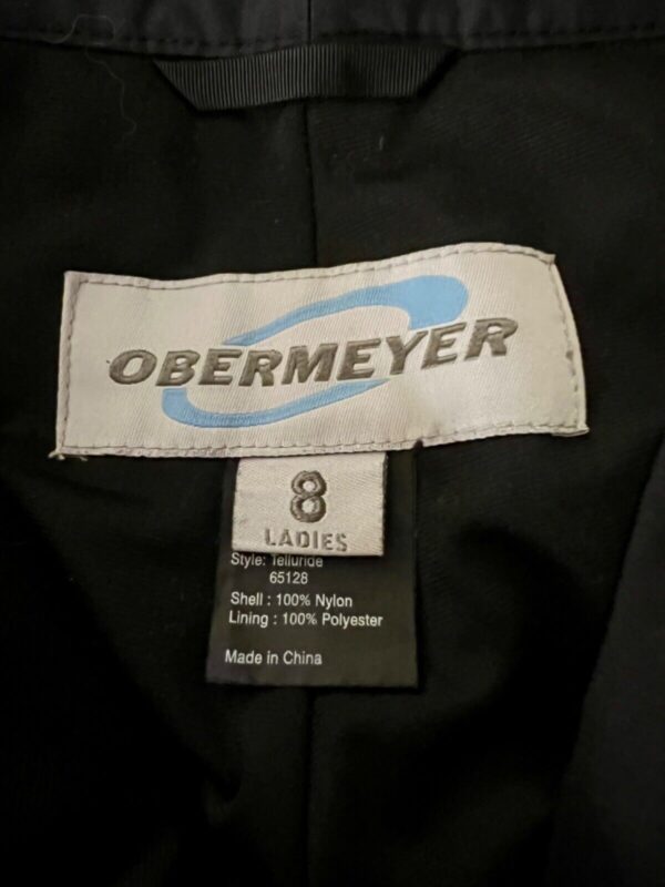 OBERMEYER TELLURIDE JEAN PANT LADIES SIZE 8 BLACK NYLON/POLYESTER SNOW/SKI PANTS - Image 9