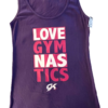 GK PURPLE TANK TOP ADULT SMALL "LOVE GYMNASTICS GK" COTTON BEACH COVER UP  Sz S