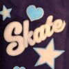 GK COTTON LADIES MEDIUM SKATE GODDESS GLITTER PRINT PURPLE BOXER SHORTS Sz AM - Image 6