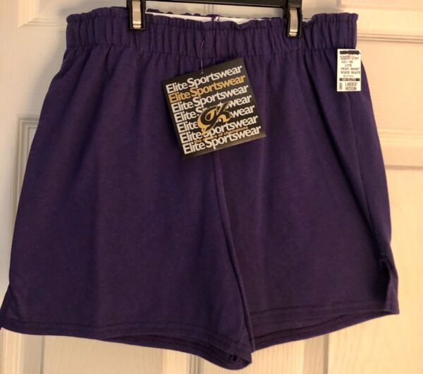 GK COTTON LADIES MEDIUM SKATE GODDESS GLITTER PRINT PURPLE BOXER SHORTS Sz AM - Image 7