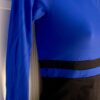 GK ICE SKATE LADIES X-SMALL 3/4 SLV NYLON/SPANDEX BLUE TOP BLACK PANT SET SZ XS - Image 2