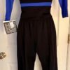 GK ICE SKATE LADIES X-SMALL 3/4 SLV NYLON/SPANDEX BLUE TOP BLACK PANT SET SZ XS - Image 4